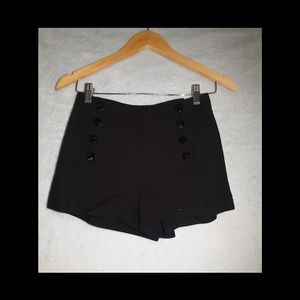 Black high waisted shorts